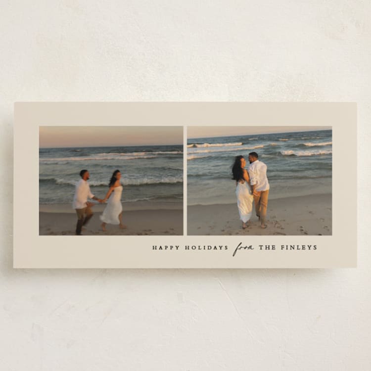 "Holiday Pair" - Holiday Cards in Ivory by Angela Thompson - Front