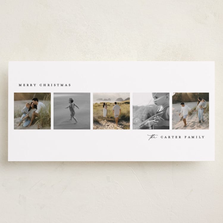 "Merriest Memories" - Holiday Cards in Snow by Ashley Iwafuchi - Front