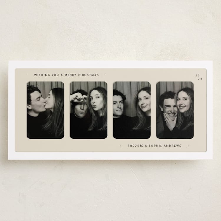 "Film Contact Sheet" - Holiday Cards in Cream by Lottie Aldarwish - Front