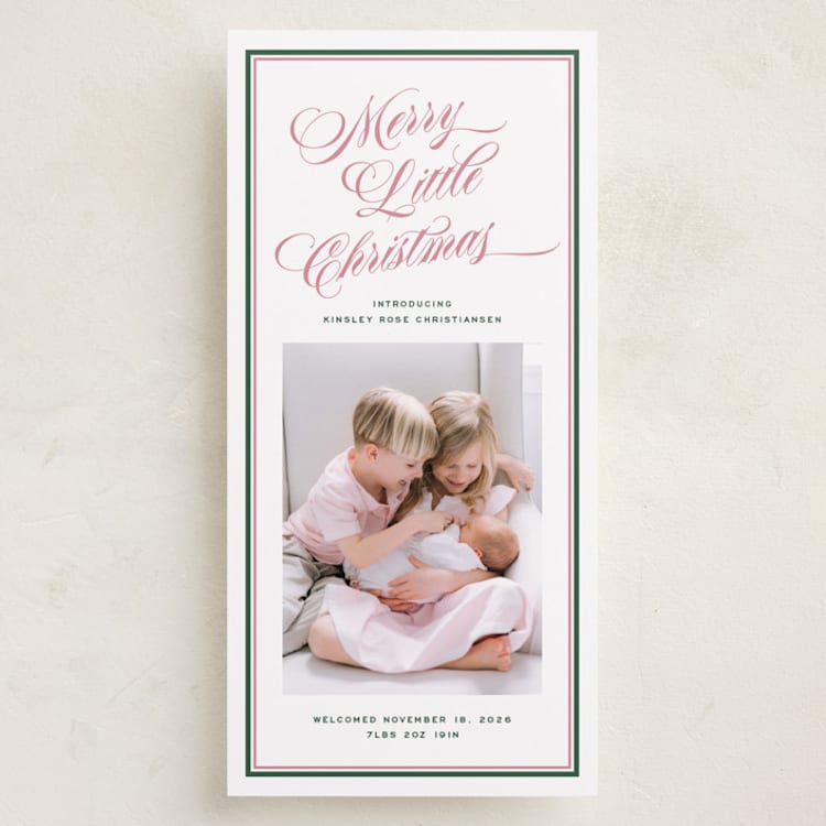 "Classic Little Christmas" - Holiday Cards in Gumdrop by Jenna Holcomb - Front