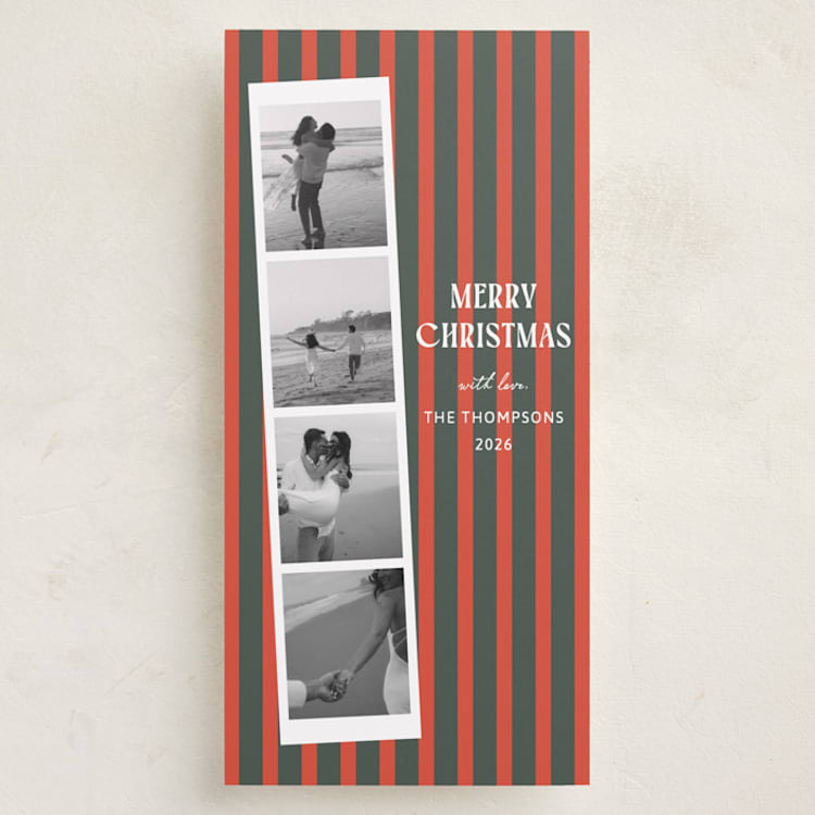 "Chic Stripe" - Holiday Cards in Cider by Ashley Iwafuchi - Front