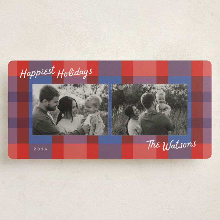 "vintage flannel" - Holiday Cards in Winterberry Pie by Carrie Moradi - Front