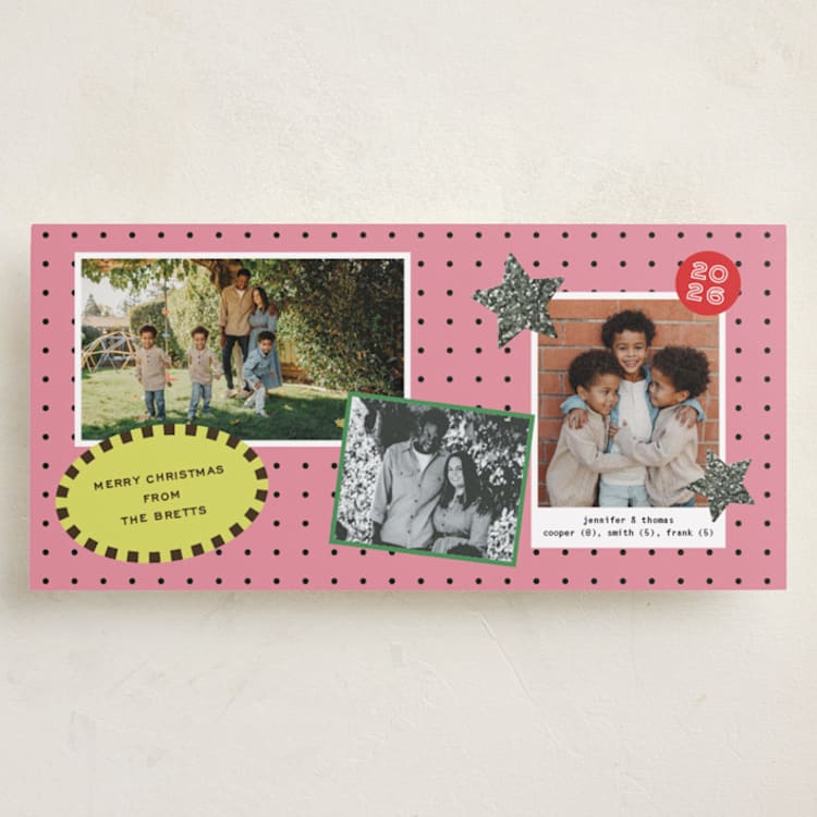 "Peg Board" - Holiday Cards in Gumdrop by Megan Davis - Front