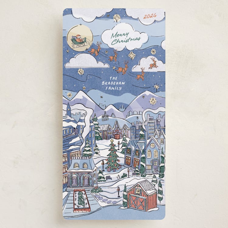 "Christmas Eve Flyover" - Holiday Cards in Glacier by Becky Nimoy - Front