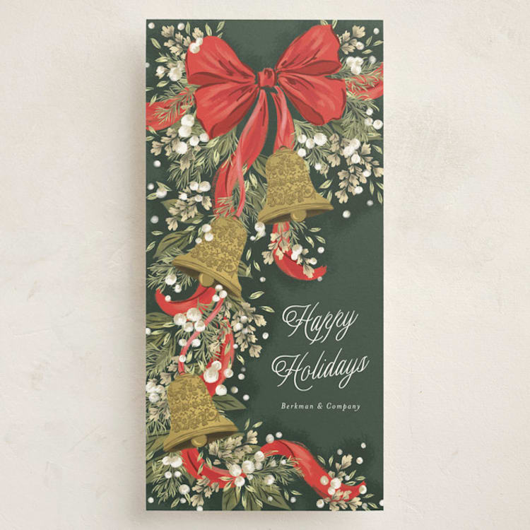 "Holiday Bell Garland" - Holiday Cards in Forest by Jackie Crawford - Front