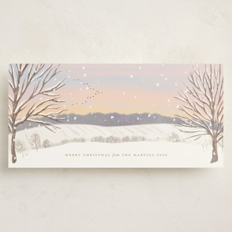 "Pheasant Ridge" - Holiday Cards in Sunrise by Jennifer Wick - Front
