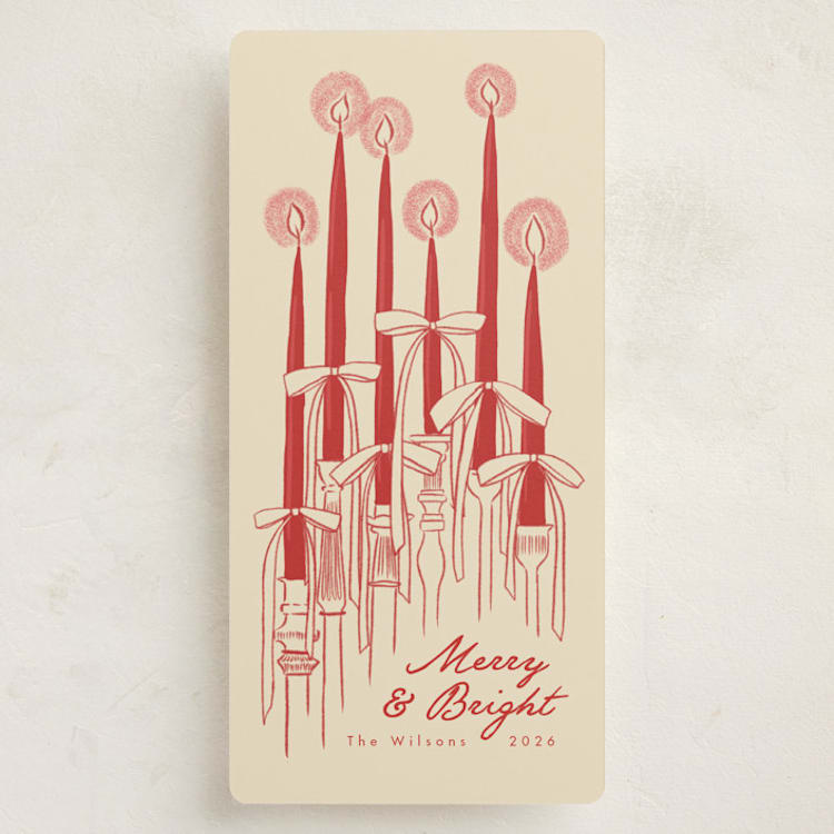 "Aglow" - Holiday Cards in Eggnog by Leah Bisch - Front