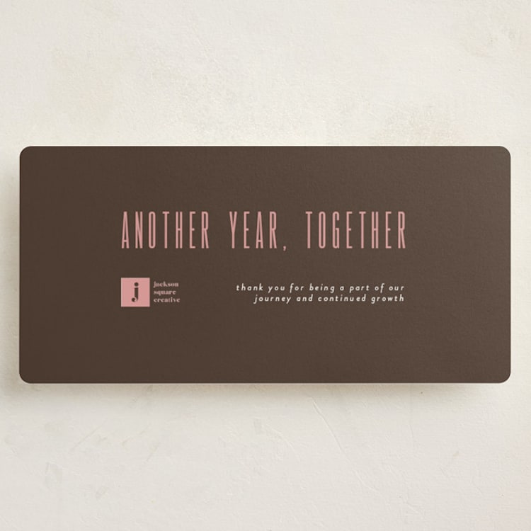 "Current" - Holiday Cards in Cocoa by Jelena Vuletic - Front