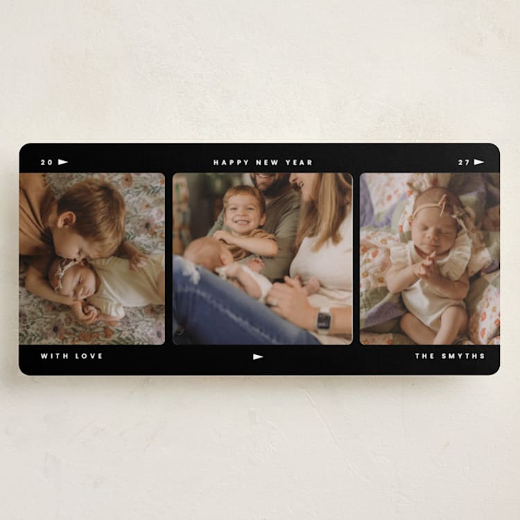 "Filmstrip" - Holiday Cards in Raven by Adelyn T. - Front