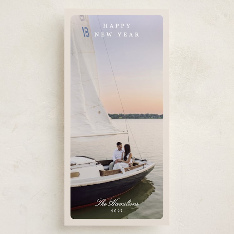 "Set Sail" - Holiday Cards in Sand by Nicole Walsh - Front