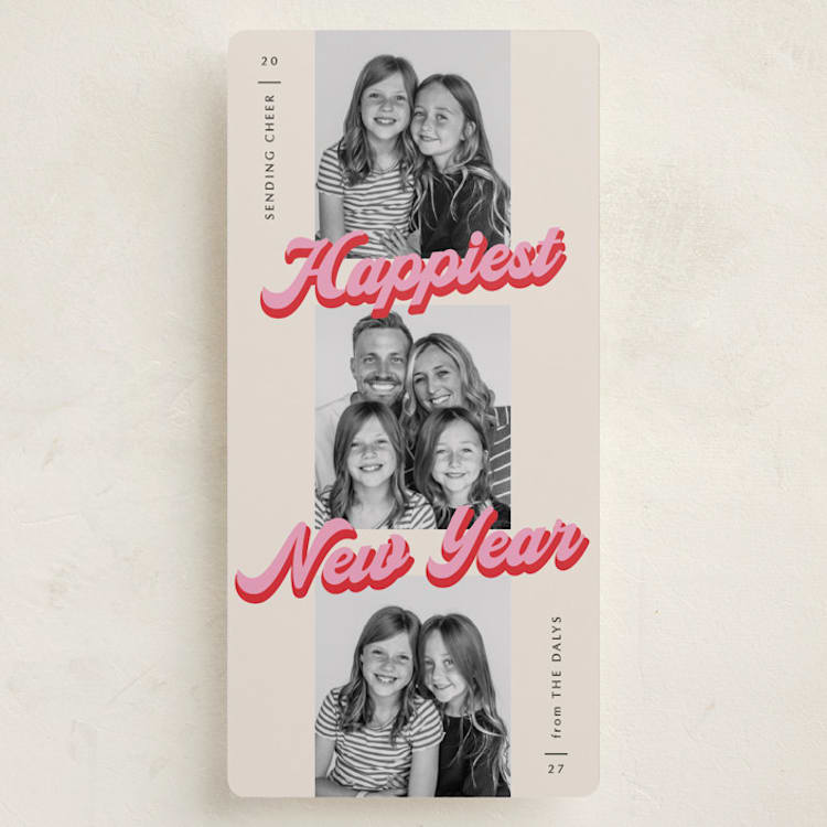 "Retro Happy Trio" - Holiday Cards in Sprinkles by Jackie Crawford - Front