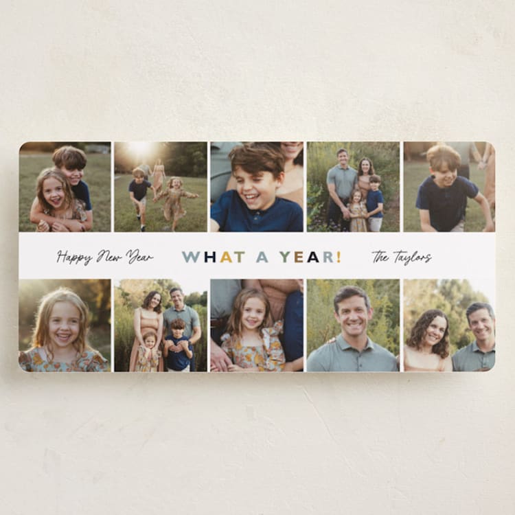 "What a year array" - Holiday Cards in Maize by Alethea and Ruth - Front