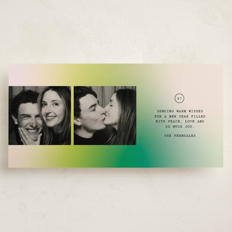 "Soft Glow" - Holiday Cards in Lemon Lime by Snow and Ivy - Front