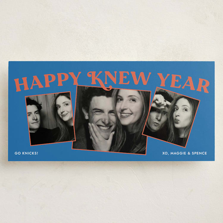 "Knew Year" - Holiday Cards in Royal Blue by Megan Davis - Front