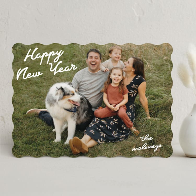 "Squiggles" - Holiday Cards in Snow by Tennie and Co. - Front