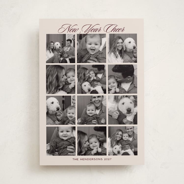"The Grid" - Holiday Cards in Clove by Ani Somi - Front