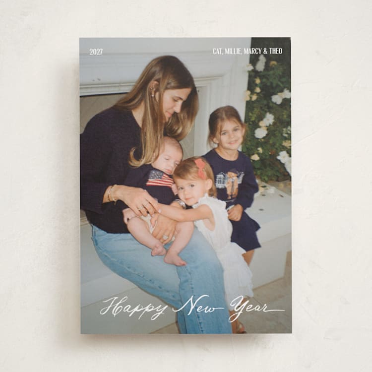 "Laurene" - Holiday Cards in Linen by Erin L. Wilson - Front