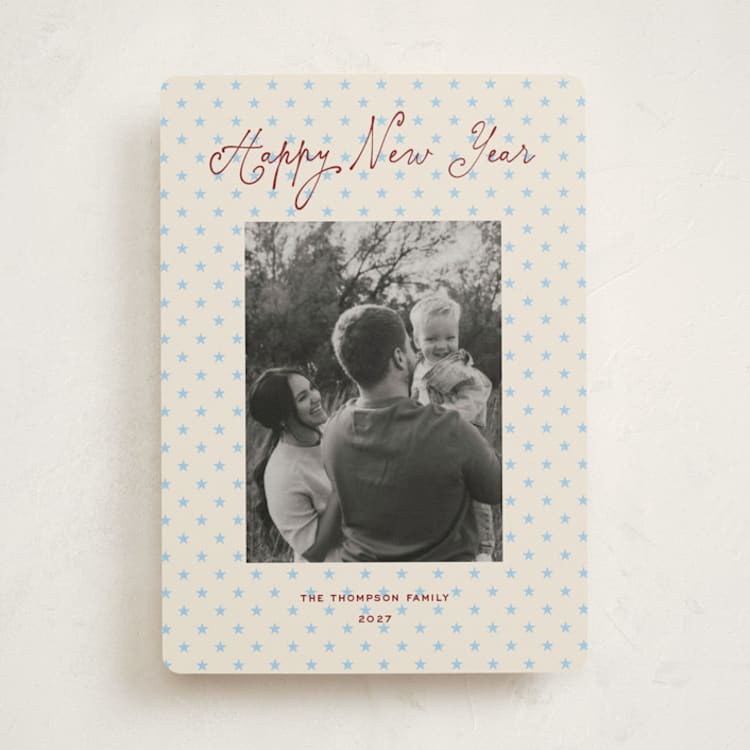 "Swiss Stars" - Holiday Cards in Frost by Ashlee Townsend - Front