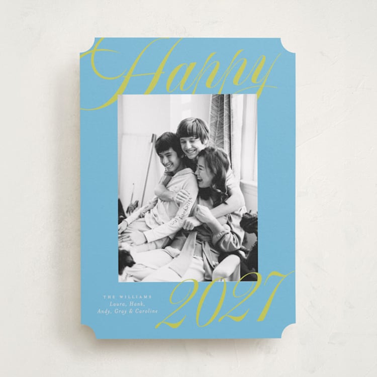 "Brightest Year" - Holiday Cards in Skies by Alston Foster - Front