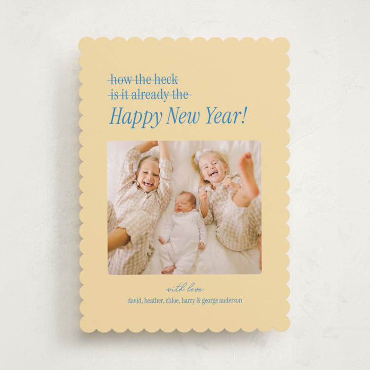"Time Flies" - Holiday Cards in Sunshine by Mellary Bitner - Front