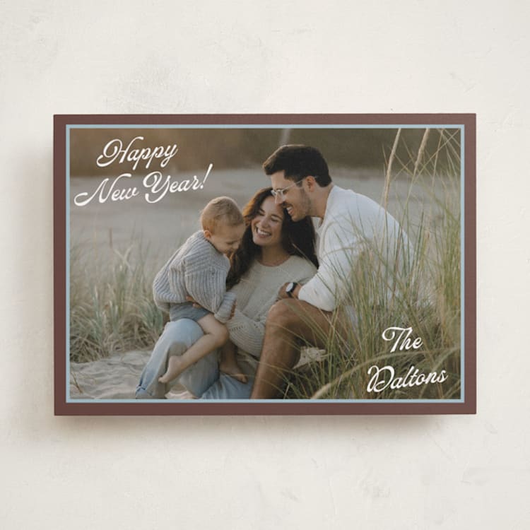 "Dalton" - Holiday Cards in Cocoa by Olivia Raufman - Front