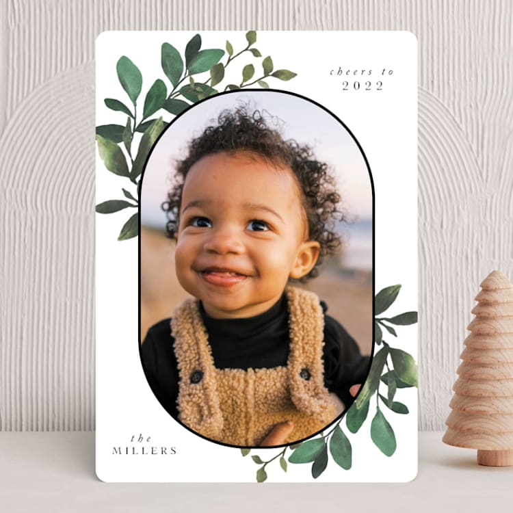 "Fresh Start Boughs" - Holiday Cards in Snow by Grace Kreinbrink - Front