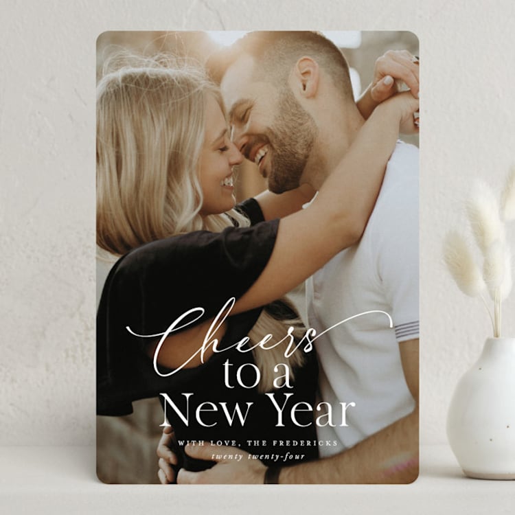 "scripted cheers" - Holiday Cards in Snow by Jackie Crawford - Front