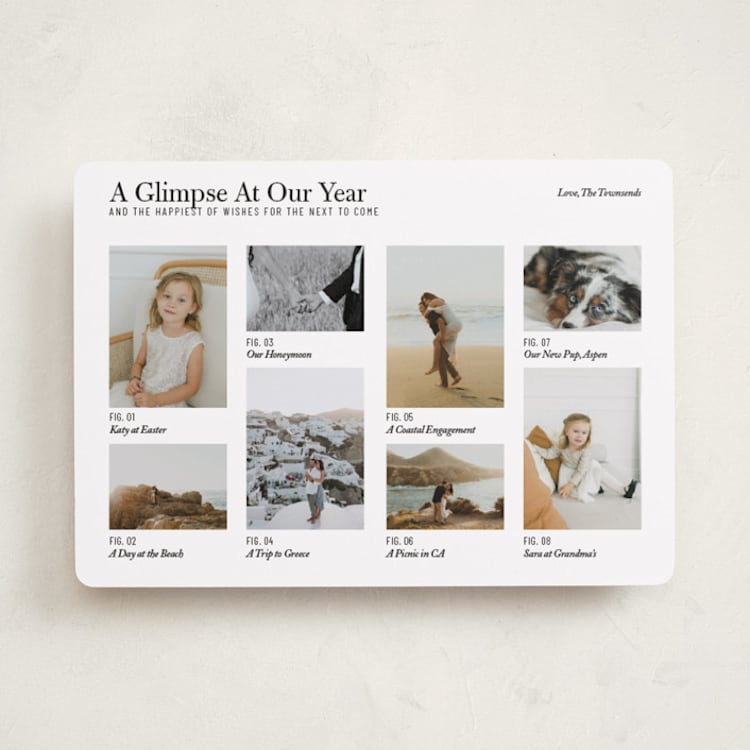 "a glimpsed year" - Holiday Cards in Pepper by Bramble Studio - Front