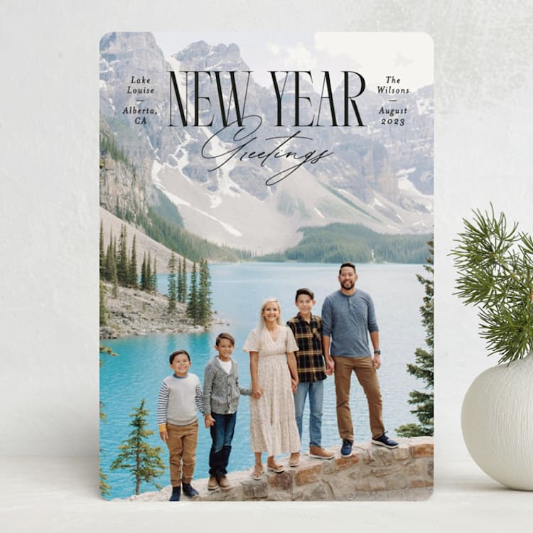 "Picturesque" - Holiday Cards in Onyx by Kacey Kendrick Wagner - Front