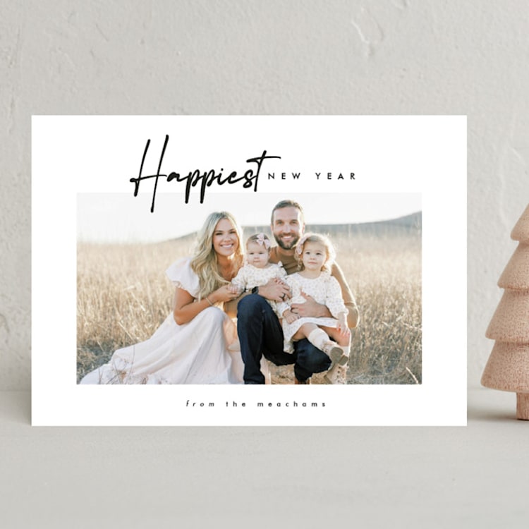 "happiest times" - Holiday Cards in Snow by Carolyn Nicks - Front