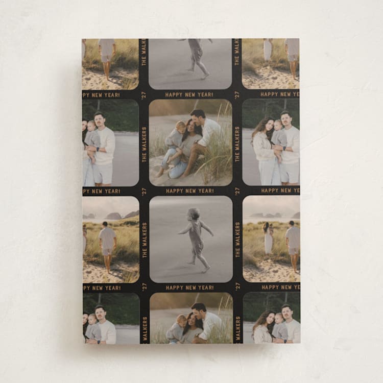 "Contact Sheet" - Holiday Cards in Black Coffee by Meggy Masters - Front