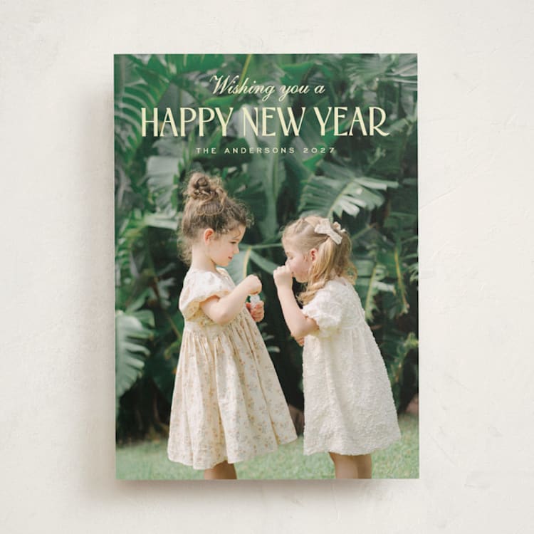 "Modern Dawn" - Holiday Cards in Buttercream by Nicole Walsh - Front