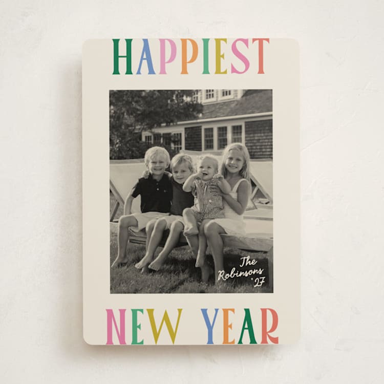 "bold n bright" - Holiday Cards in Rainbow by Creo Study - Front