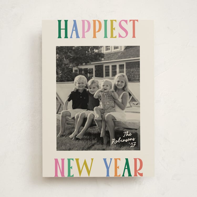 "bold n bright" - Holiday Cards in Rainbow by Creo Study - Front