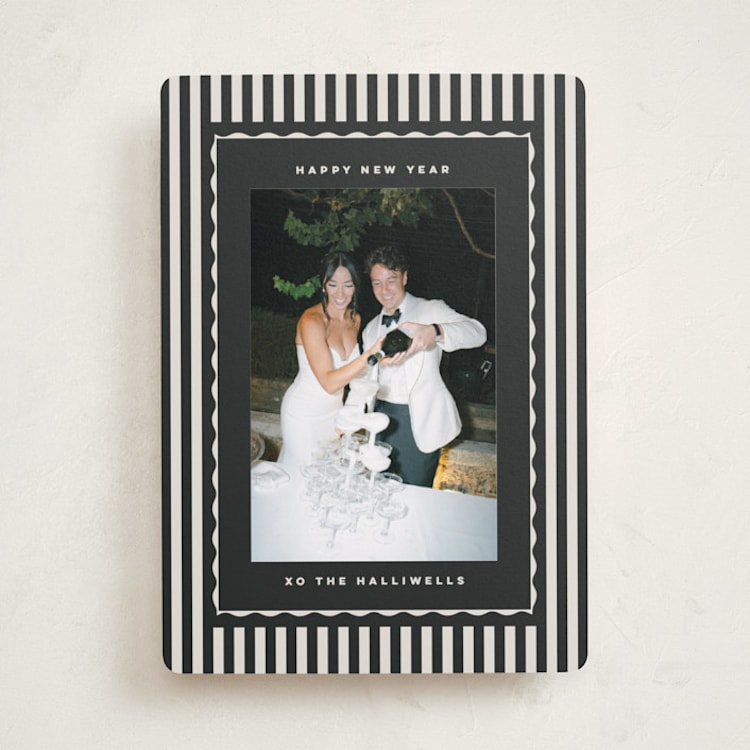 "Portofino" - Holiday Cards in Midnight by Kristie Kern - Front