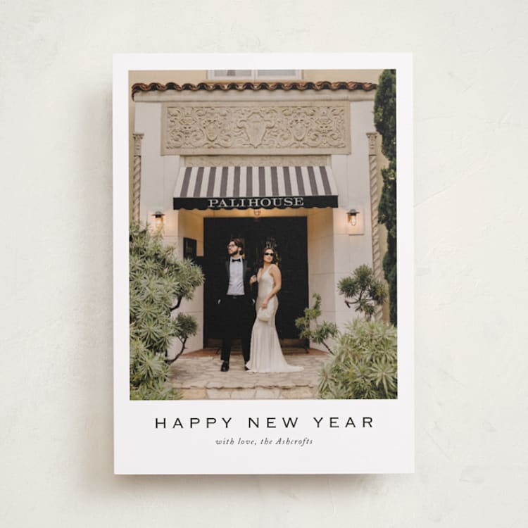 "About time" - Holiday Cards in Ebony by Yaling Hou Suzuki - Front