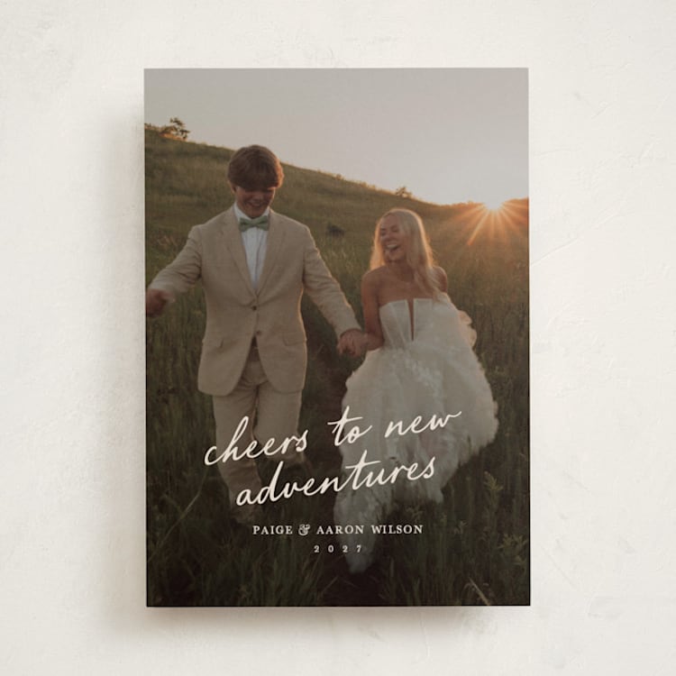 "Adventure" - Holiday Cards in Creme by Owl and Toad - Front