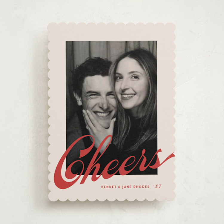 "Cheers Big" - Holiday Cards in Holly by Pixel and Hank - Front