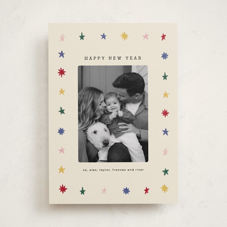 "Ernestine" - Holiday Cards in Eggnog by Amy Kross - Front