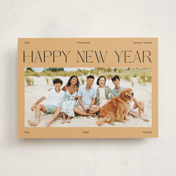"Fancy" - Holiday Cards in Burnt by Rachel Cassel - Front
