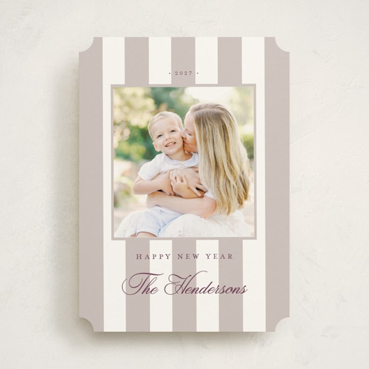 "preppy stripes" - Holiday Cards in Velvet by Emily Betts - Front