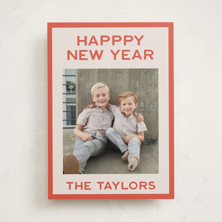 "Basics" - Holiday Cards in Cardinal by Alethea and Ruth - Front