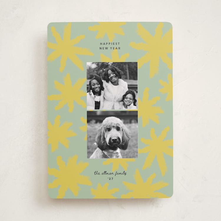"starryworks" - Holiday Cards in Lemon by Carrie Moradi - Front