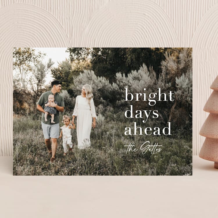 "bright days ahead" - Holiday Cards in Whitelight by Sara Hicks Malone - Front