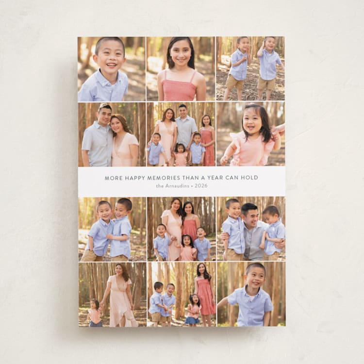 "Year in Pictures" - Holiday Cards in Indigo by Ann Gardner - Front