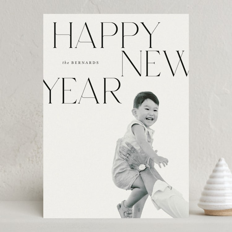 "Dawn" - Holiday Cards in Granite by Carrie ONeal - Front