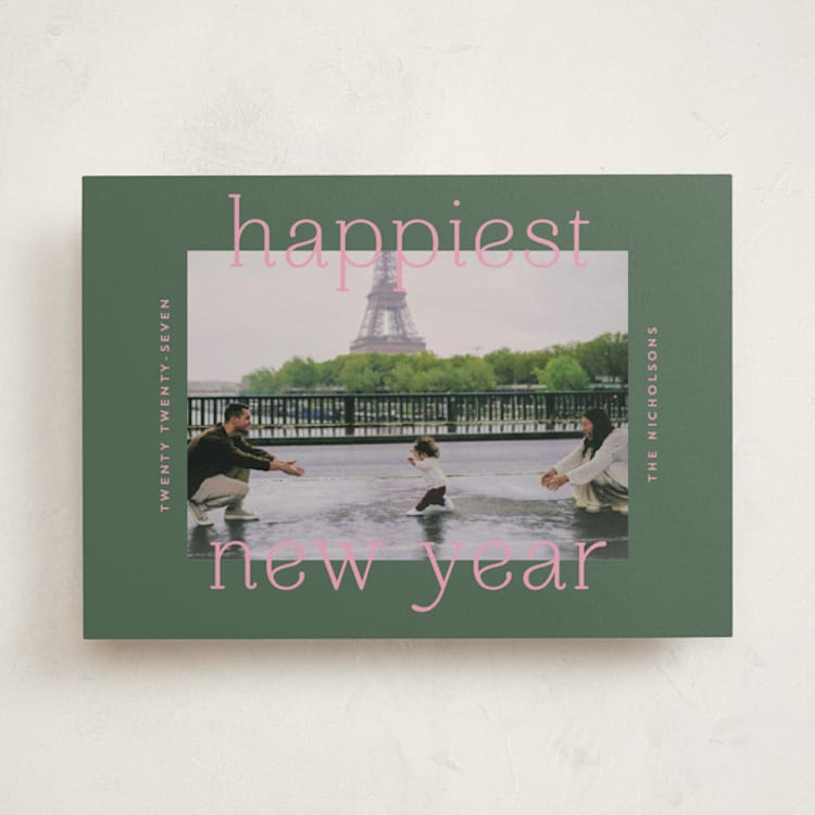 "H A P P I E S T" - Holiday Cards in Pine by lulu and isabelle - Front