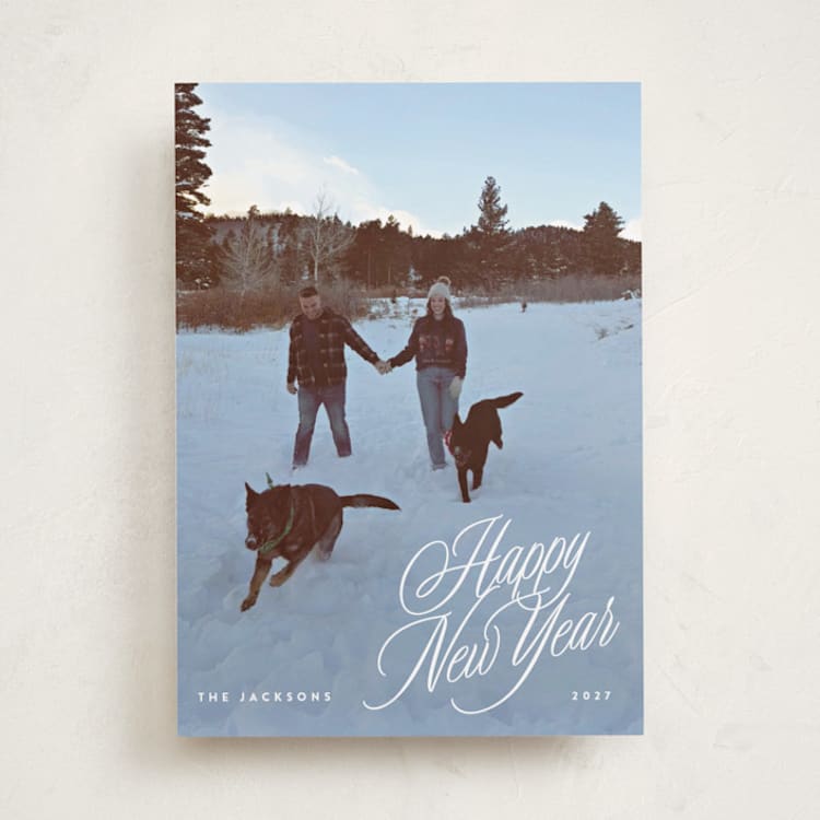 "calligraphed" - Holiday Cards in Cloud by JoAnn Jinks - Front