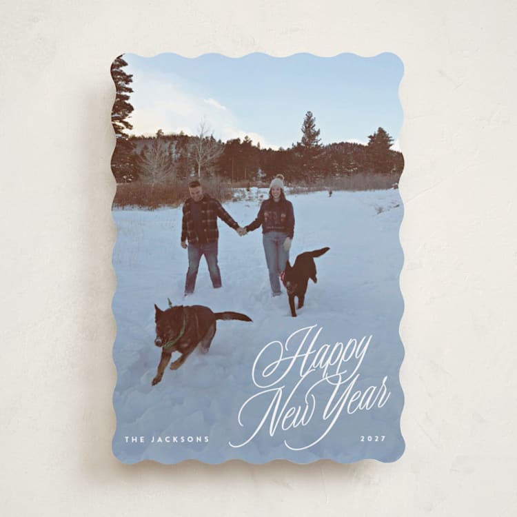 "calligraphed" - Holiday Cards in Cloud by JoAnn Jinks - Front