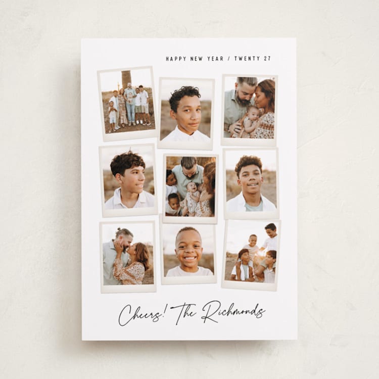 "Nine Snapshots" - Holiday Cards in Snow by Hooray Creative - Front